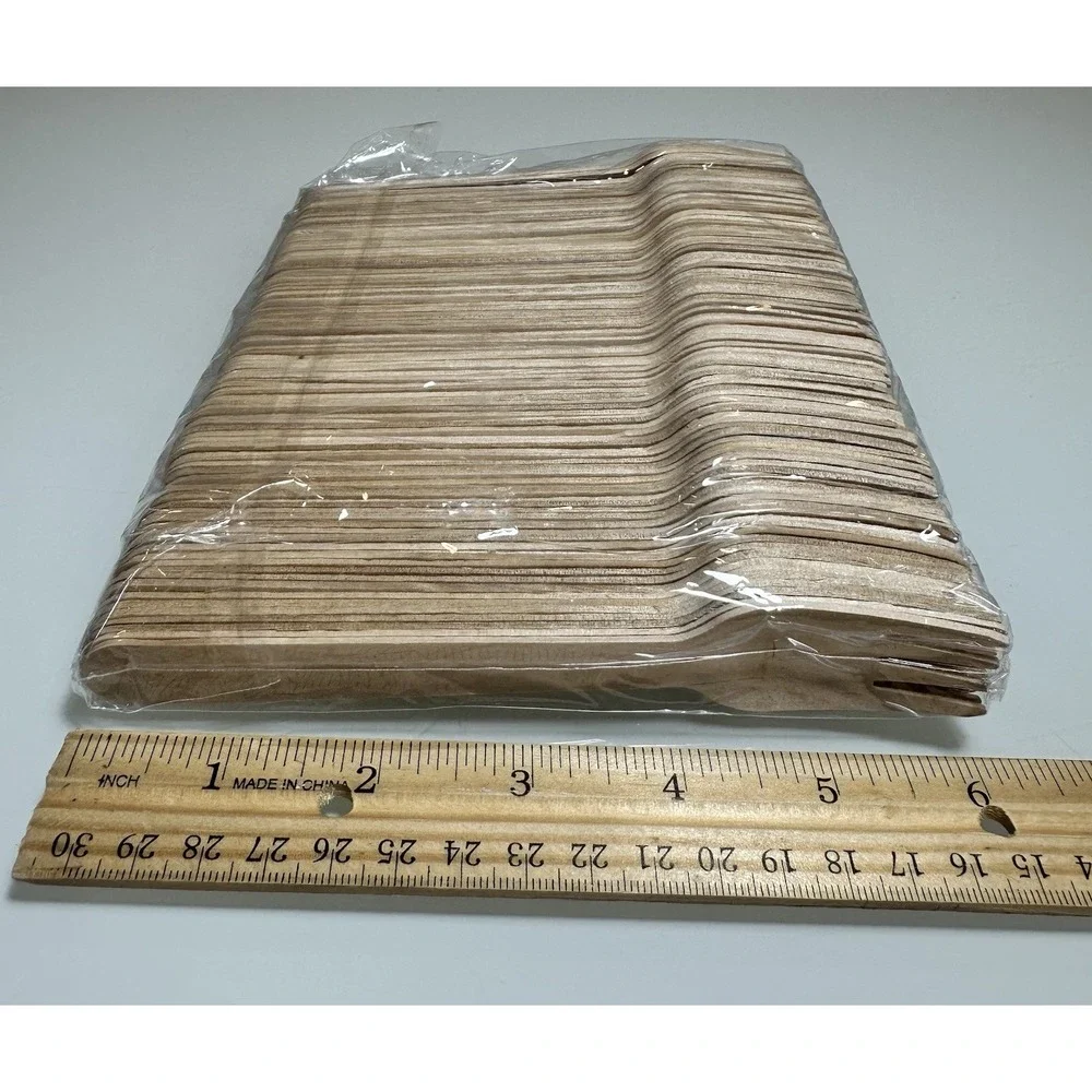 Wooden Disposable Cutlery Set 500 Pcs Total 200 Forks 200 Spoons 100 Knives